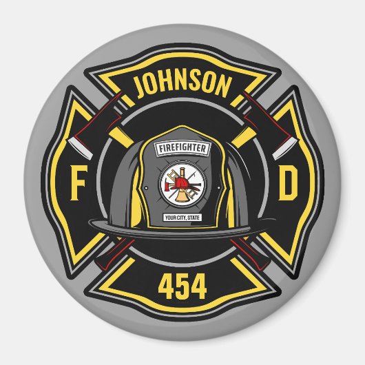 消防士ADD NAME消防部救助チーム マグネット (正面)