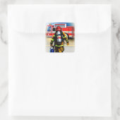 消防士aiがアートを生み出した スクエアシール (バッグ)