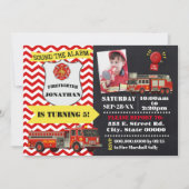 消防士Any Age誕生日（写真あり） 招待状 (正面)