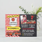 消防士Any Age誕生日（写真あり） 招待状 (スタンド正面)