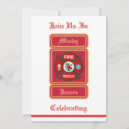 消防士EMTレスキュー結婚式招待状 招待状
