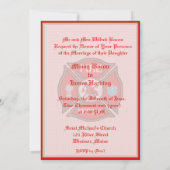 消防士EMTレスキュー結婚式招待状 招待状 (裏面)