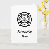 消防士EMT カード (黄色い花)