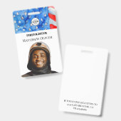 消防士IDフォトフラグロゴバッジ バッジ (正面＆裏面)