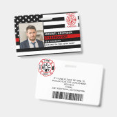 消防士ID写真パーソナライズされた消防士IDカード バッジ (Front & Back)