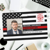 消防士ID写真パーソナライズされた消防士IDカード バッジ