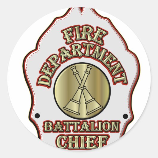 消防大隊チーフシールドデザイン ラウンドシール (正面)