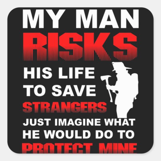 消防妻ガールフレンド スクエアシール (正面)