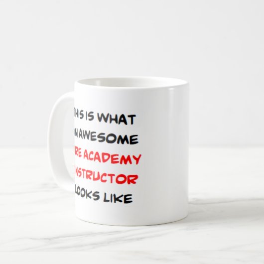 消防学校のインストラクター素晴らし、 コーヒーマグカップ (正面左)