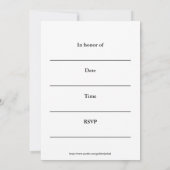 消防学校卒業パーティー招待消防士 招待状 (裏面)