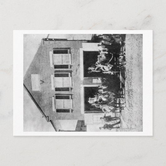 消防室外の設備付き消防士 ポストカード (正面)