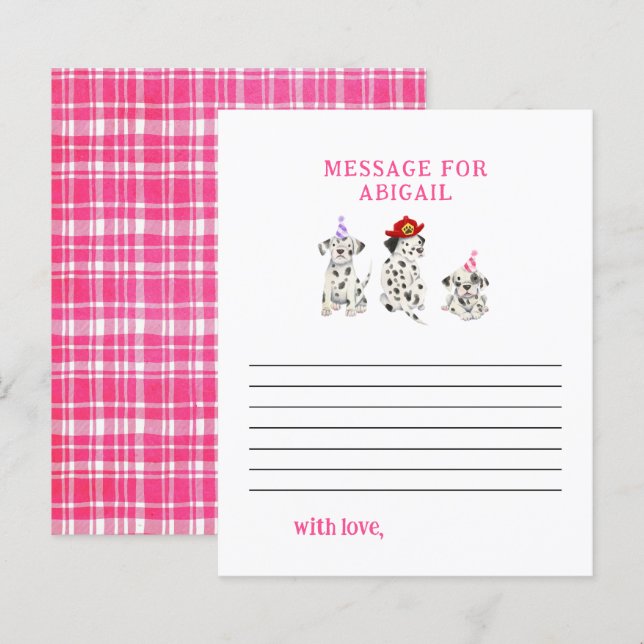 消防少女誕生日時間カプセルメッセージ (正面/裏面)