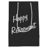 消防帽をかぶった退職慰霊碑 ミディアムペーパーバッグ (裏面)