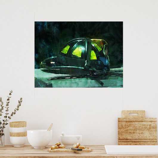 消防帽 ポスター (キッチン)