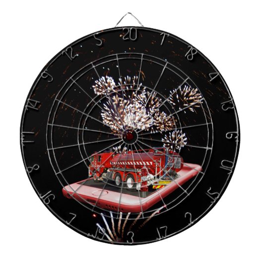 消防幻想アート ダーツボード (正面)