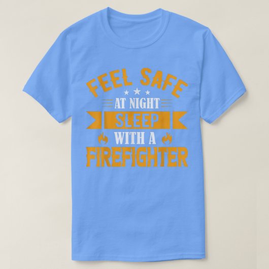 消防感じ士と夜の安全な睡眠 Tシャツ (デザイン正面)