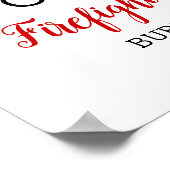 消防戦闘写真薄い赤線の卒業へようこそ ポスター (角)