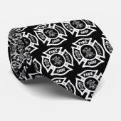 消防所長のマルタ十字のタイ ネクタイ (ロール)