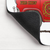 消防所長車の消防士の消防士 マウスパッド (コーナー)