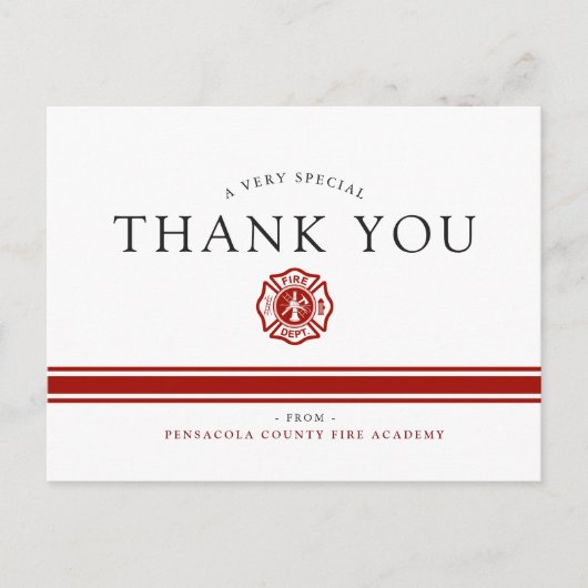 消防救助アカデミー オーダーメイド感謝カード ポストカード (正面)