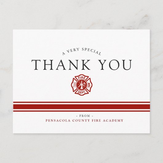 消防救助アカデミー オーダーメイド感謝メッセージ ポストカード (正面)