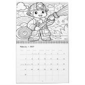 消防救助任務の着色2025/2026 カレンダー (2月 2027)