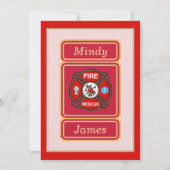 消防救急隊 EMT ブライズシャワー ティーパーティー 招待状 (裏面)