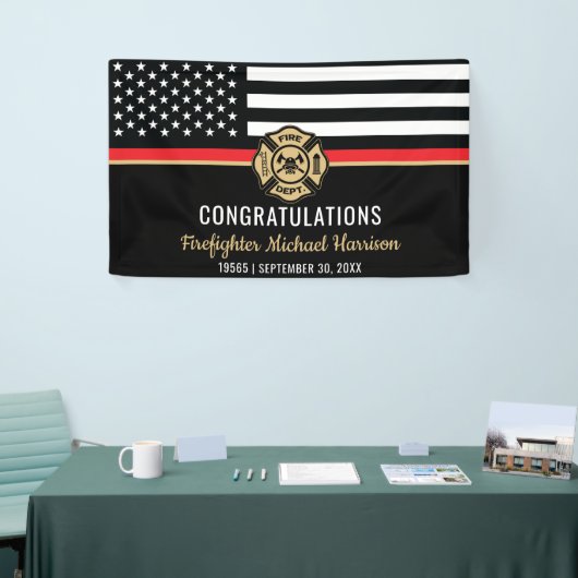 消防旗消防士院卒業党 横断幕 (トレードショー)