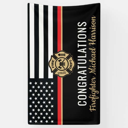 消防旗消防士院卒業党 横断幕 (縦)