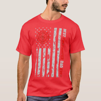 消防最高の士パパEVER AMERICAN FLAG FIREMAN FA Tシャツ