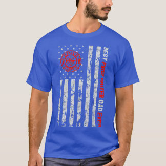 消防最高の士パパEVER AMERICAN FLAG FIREMAN FA Tシャツ