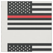 消防機関薄い赤いライン生地の横にヤード ファブリック (クローズアップ)