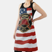 消防消防消防救助部アメリカ国旗カスタム エプロン (インサイチュ)
