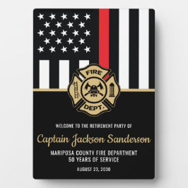 消防消防署の退職へようこそ フォトプラーク