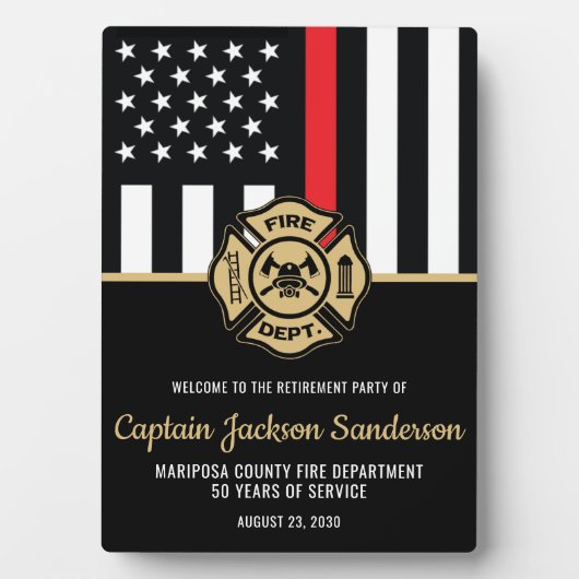 消防消防署の退職へようこそ フォトプラーク (正面)