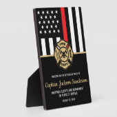 消防消防署の退職へようこそ フォトプラーク (側面)