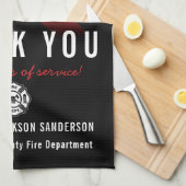 消防消防署退職パーティー キッチンタオル (四つ折り)