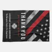 消防消防署退職パーティー キッチンタオル (横)