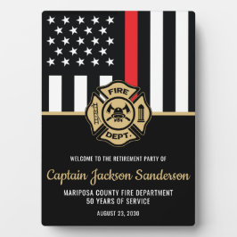 消防消防署退職パーティー フォトプラーク