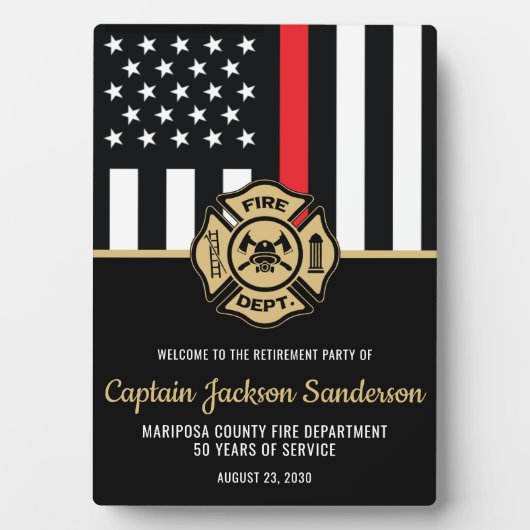 消防消防署退職パーティー フォトプラーク (正面)