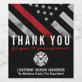 消防消防署退職パーティー ワインラベル (シングルラベル)