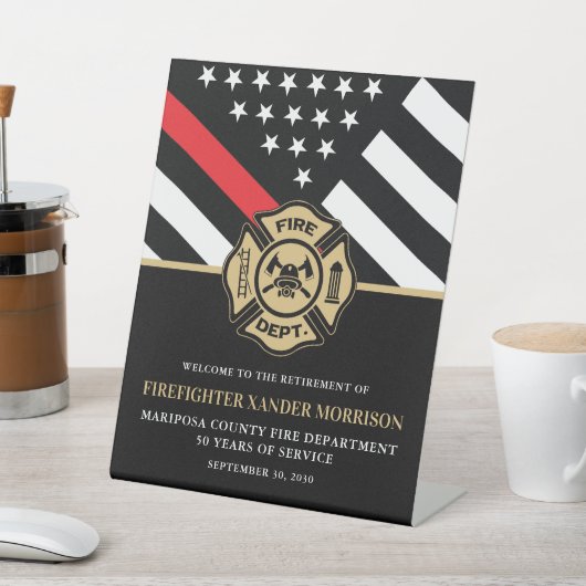 消防消防署退職パーティー 台座サイン (インサイチュ)