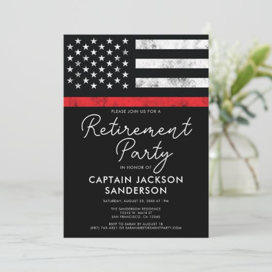 消防消防署退職パーティー 招待状 (スタンド正面)