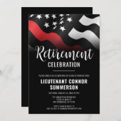 消防消防署退職パーティー 招待状 (正面/裏面)