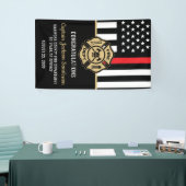 消防消防署退職パーティー 横断幕 (トレードショー)