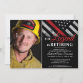 消防消防署退職者写真 招待状 (正面)