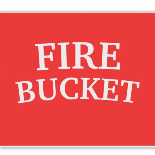 消防用バケツ シール (正面)