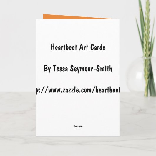 消防用ヘビ誕生日 カード (裏面)