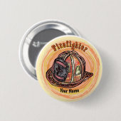 消防用ヘルメットピン 缶バッジ (正面&裏面)