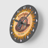 消防用ヘルメット時計 ラウンド壁時計 (傾斜)